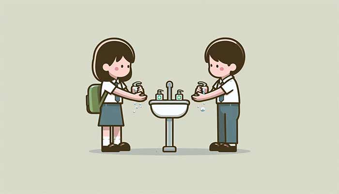 مدرسه رعایت بهداشت در مدرسه