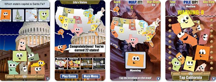 بازی فکری Stack the States